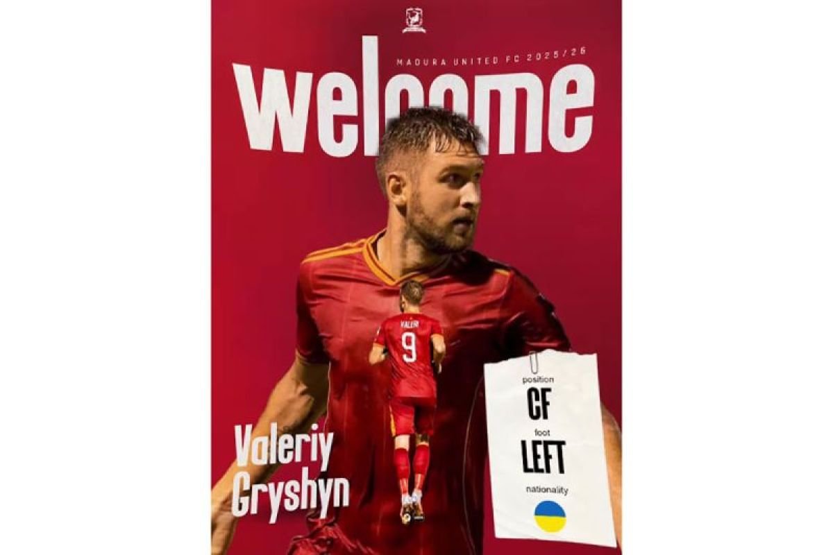 Berikut adalah beberapa alternatif judul untuk "Valeriy Gryshyn Lengkapi Komposisi Pemain Asing Madura United":

1. "Valeriy Gryshyn Resmi Bergabung, Lengkapi Skuad Asing Madura United"
2. "Madura United Sambut Kedatangan Valeriy Gryshyn, Tambah Daya Pikat Tim"
3. "Valeriy Gryshyn: Pemain Asing Terbaru yang Memperkuat Madura United"
4. "Valeriy Gryshyn Menyempurnakan Komposisi Pemain Asing Madura United"
5. "Komposisi Pemain Asing Madura United Semakin Kuat dengan Kehadiran Valeriy Gryshyn"

Silakan pilih salah satu atau gunakan sebagai inspirasi!